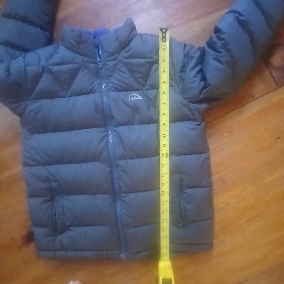 L.L. Bean Kids DOWNTEK Water Proof Puffer Jacket - Dark Gray Sz 14-16. - Picture 6 of 9